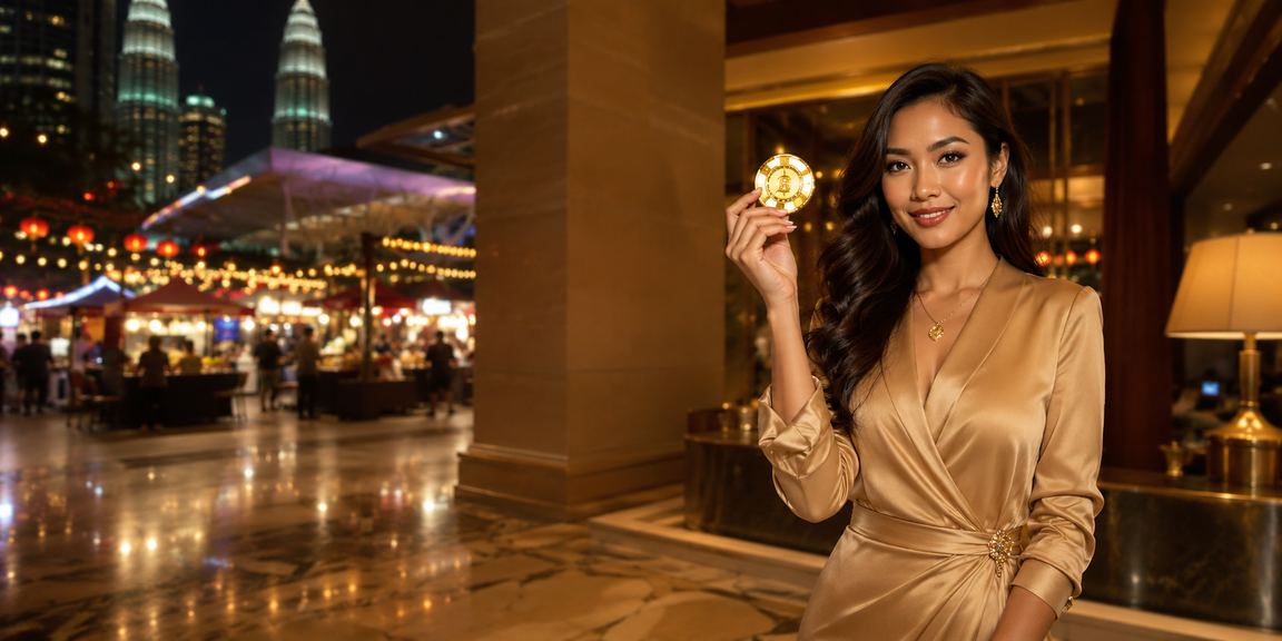 Suasana VIP dan bonus platform ajo89 di Kuala Lumpur dengan reka bentuk moden bertema Malaysia